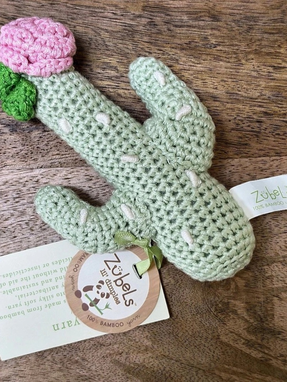 Zübel's Cactus Rattle Green & Pink NWT